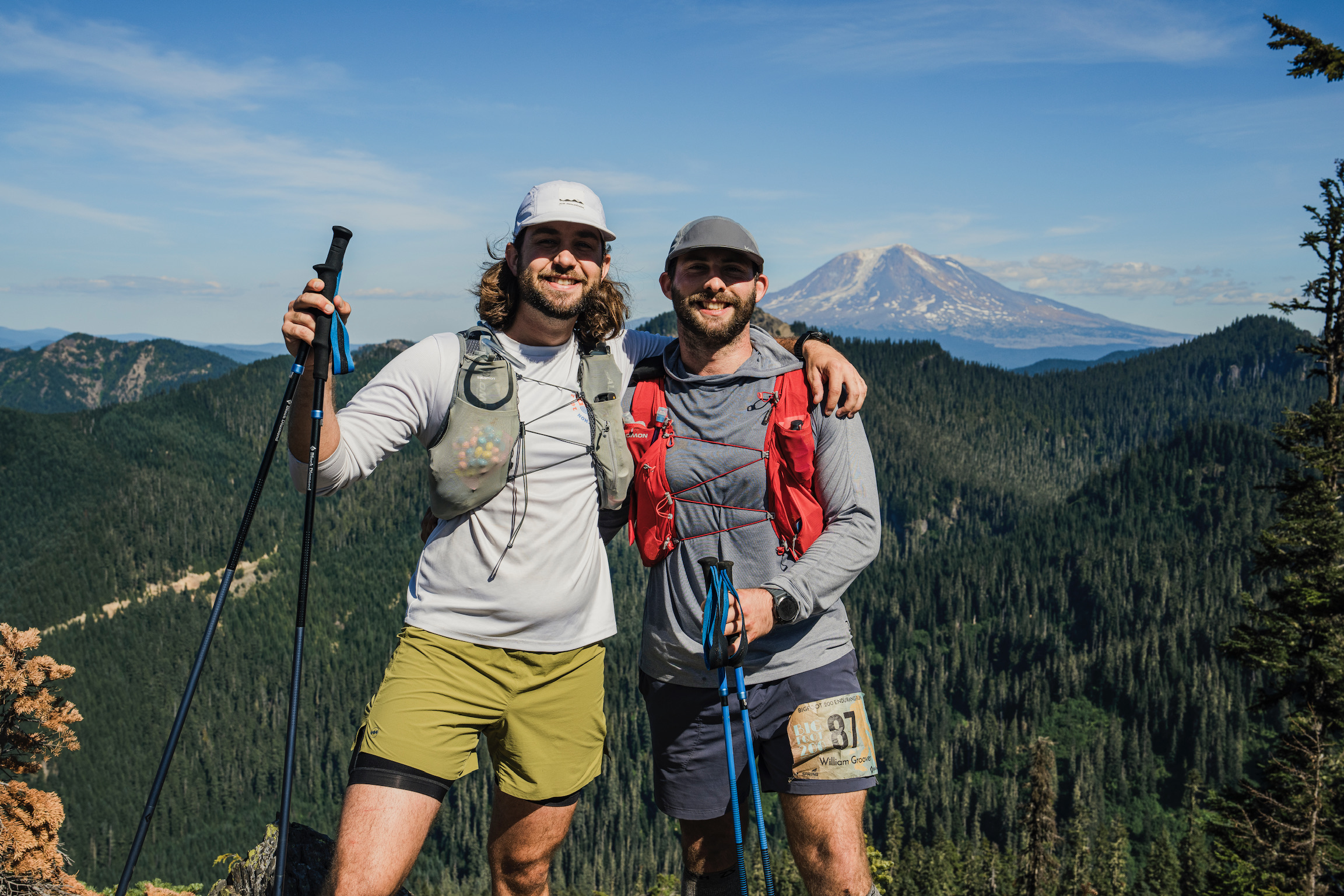 Picture of myself pacing a friend at the bigfoot 200 ultramarathon